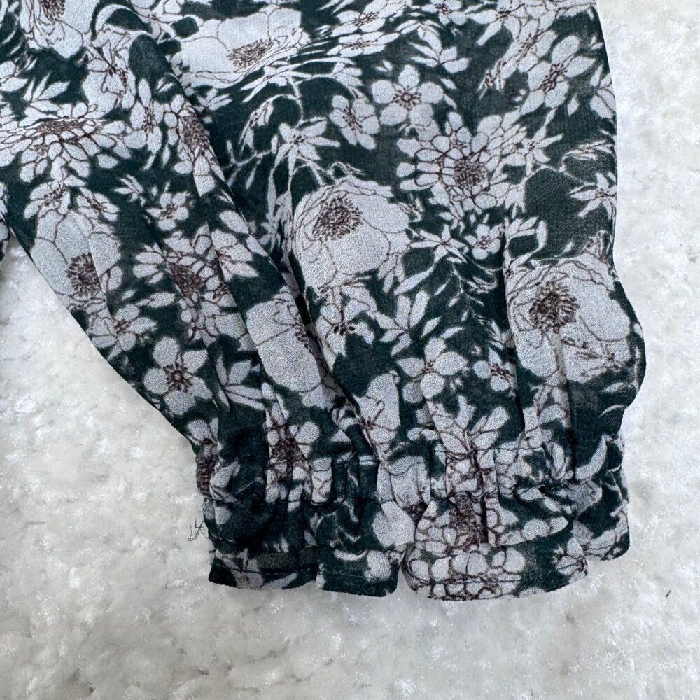 Cabi Green Floral Peasant Blouse - Picture 6 of 7